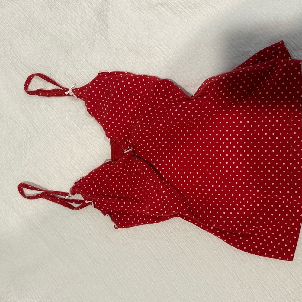 Brandy Melville Red Dress with White Dots